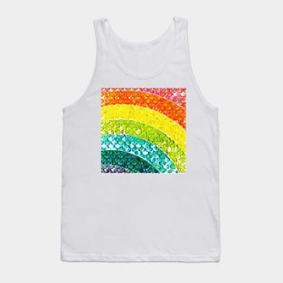 Rainbow Droplet Pattern Tank Top